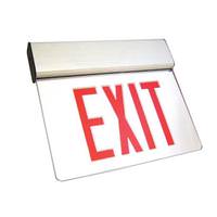 Exit Sign Warehouse 120/277 volt Edge Lit Dual Face LED Exit Light